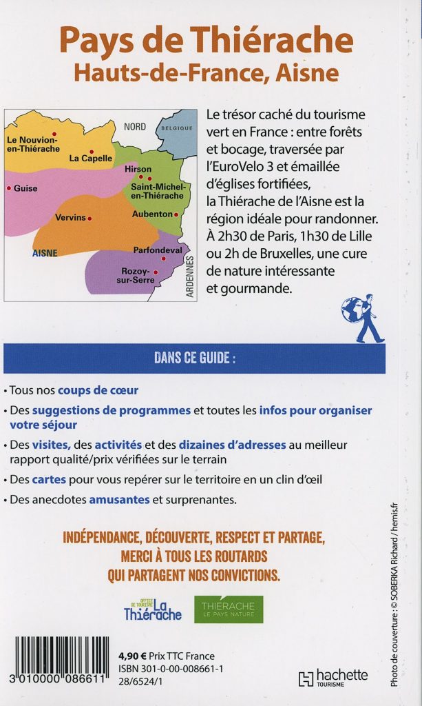 Sous le ciel de Thiérache - Couverture verso du livre" Le Routard - Pays de Thiérache" ©